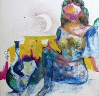 Aliya Faizi, 24 x 24 Inch, Acrylic on Canvas, Abstract Painting-AC-AFZ-007